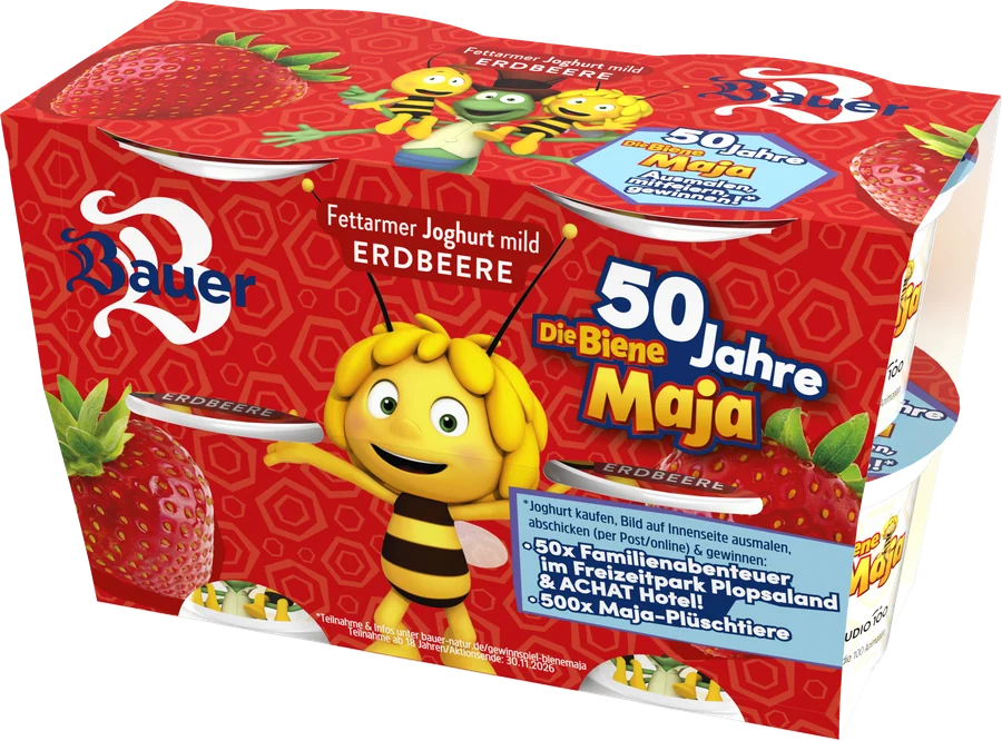 Viererpack Kinderfruchtjoghurt Die Biene Maja Erdbeere
