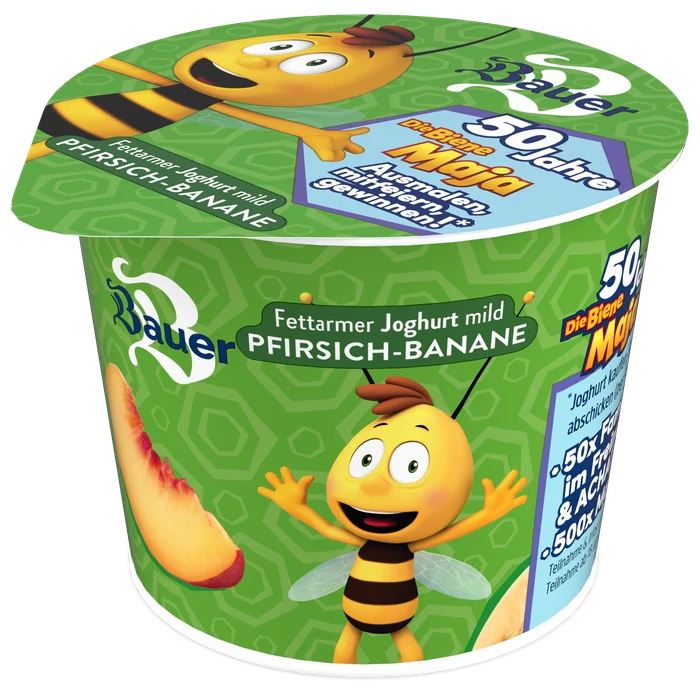 Becher Kinderfruchtjoghurt Die Biene Maja Pfirsich-Banane
